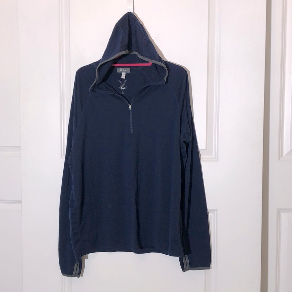 Ibex Quarter Zip Pullover Hoodie, Men’s trim fit